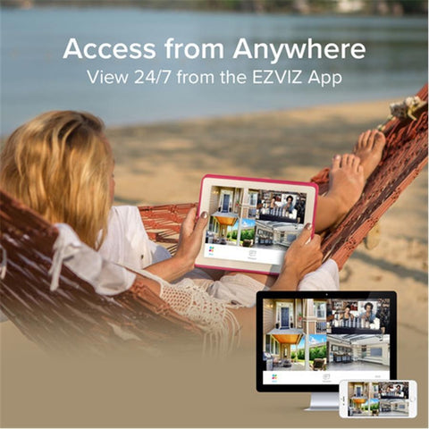 Ezviz Husky C Caméra Extérieure Résistante aux Intempéries Wi-Fi/Cartes microSD 720p Blanc