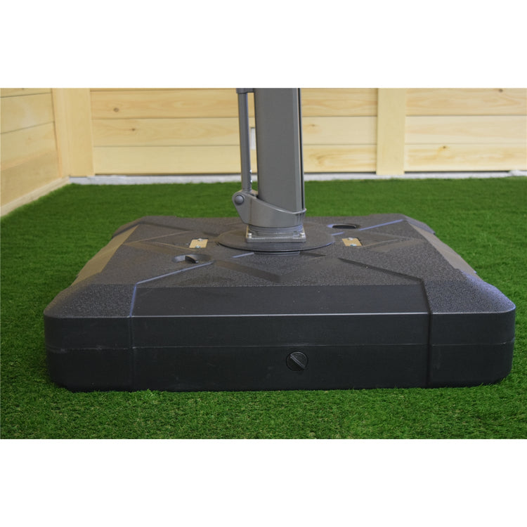 F. Corriveau International - Base de Parasol en Plastique, 33" x 33" x 6.7", Noir - Simple Boutique