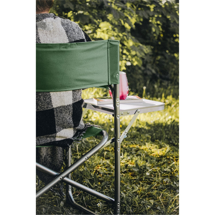 F. Corriveau International - Ensemble de 2 Chaises Pliantes avec Pochette de Rangement et Plateau, Vert - Simple Boutique