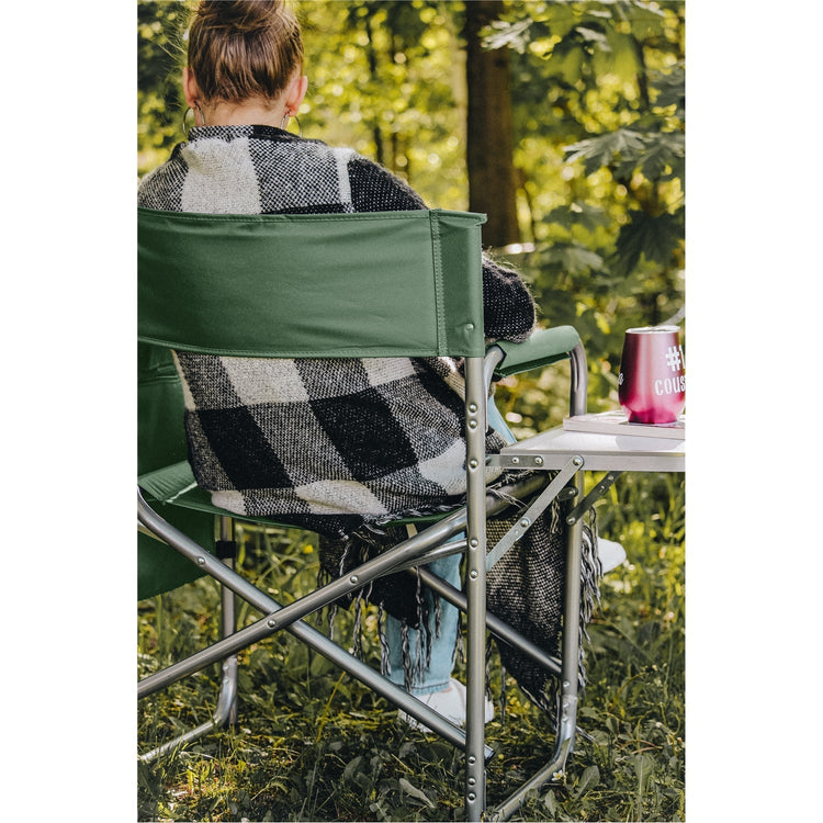 F. Corriveau International - Ensemble de 2 Chaises Pliantes avec Pochette de Rangement et Plateau, Vert - Simple Boutique
