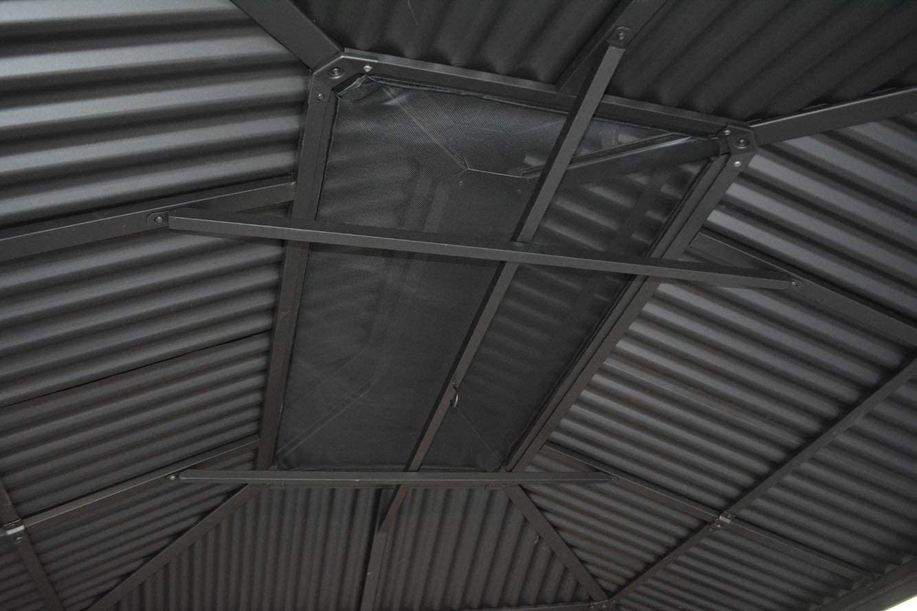 F. Corriveau International Gazebo 4 Saisons Metropolis 10"x12" avec toit noir Galvalume® - Simple Boutique