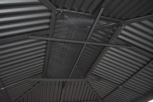 F. Corriveau International Gazebo 4 Saisons Metropolis 10"x12" avec toit noir Galvalume® - Simple Boutique