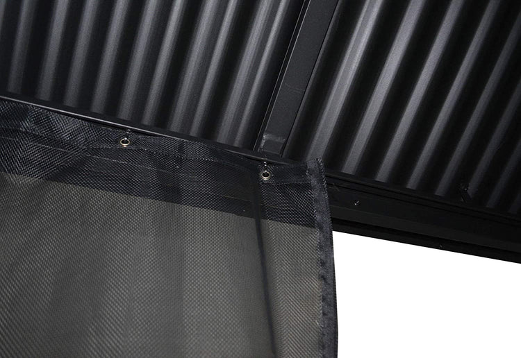 F. Corriveau International Gazebo 4 Saisons Metropolis 10"x12" avec toit noir Galvalume® - Simple Boutique