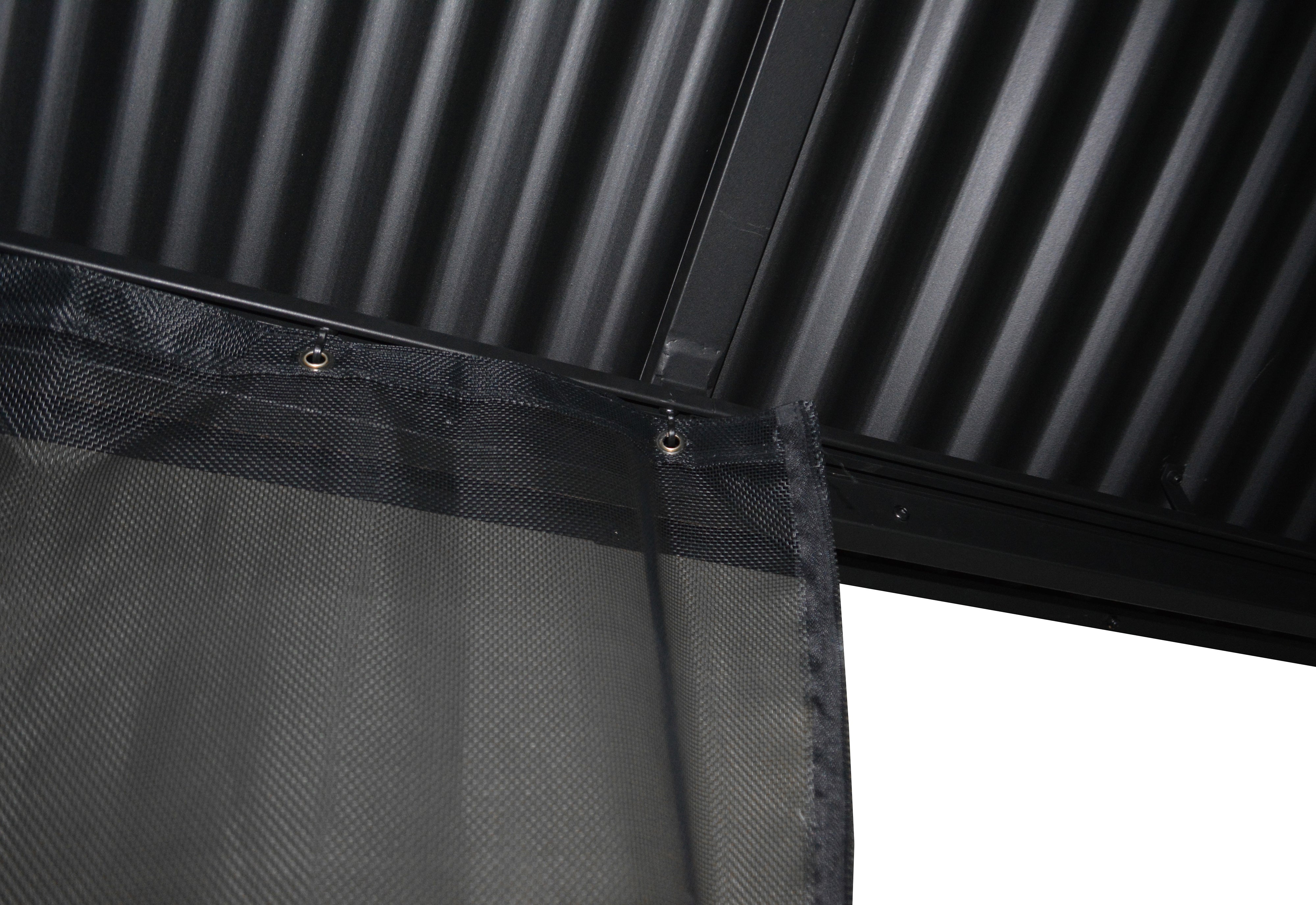 F. Corriveau International - Gazebo 4 Saisons Metropolis, Cadre en Aluminium Antirouille, 10' x 10', Noir - Simple Boutique