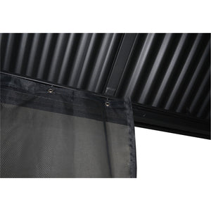 F. Corriveau International - Gazebo 4 Saisons Metropolis, Cadre en Aluminium Antirouille, 10' x 14', Noir - Simple Boutique