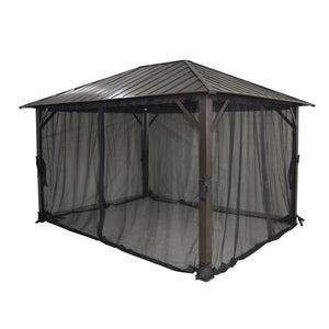 F. Corriveau International Gazebo Seoul 10'x10' avec toit en Acier Galvanisé - Simple Boutique