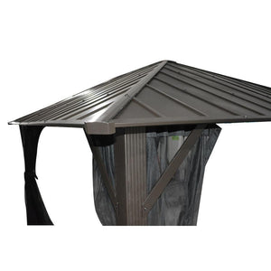 F. Corriveau International Gazebo Seoul 10'x10' avec toit en Acier Galvanisé - Simple Boutique