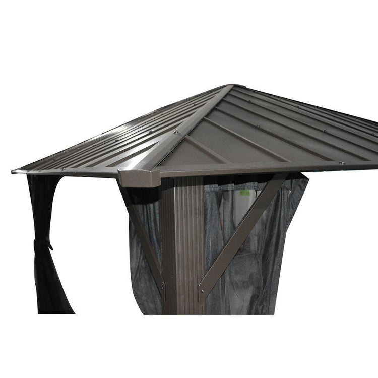 F. Corriveau International Gazebo Seoul 10'x10' avec toit en Acier Galvanisé - Simple Boutique