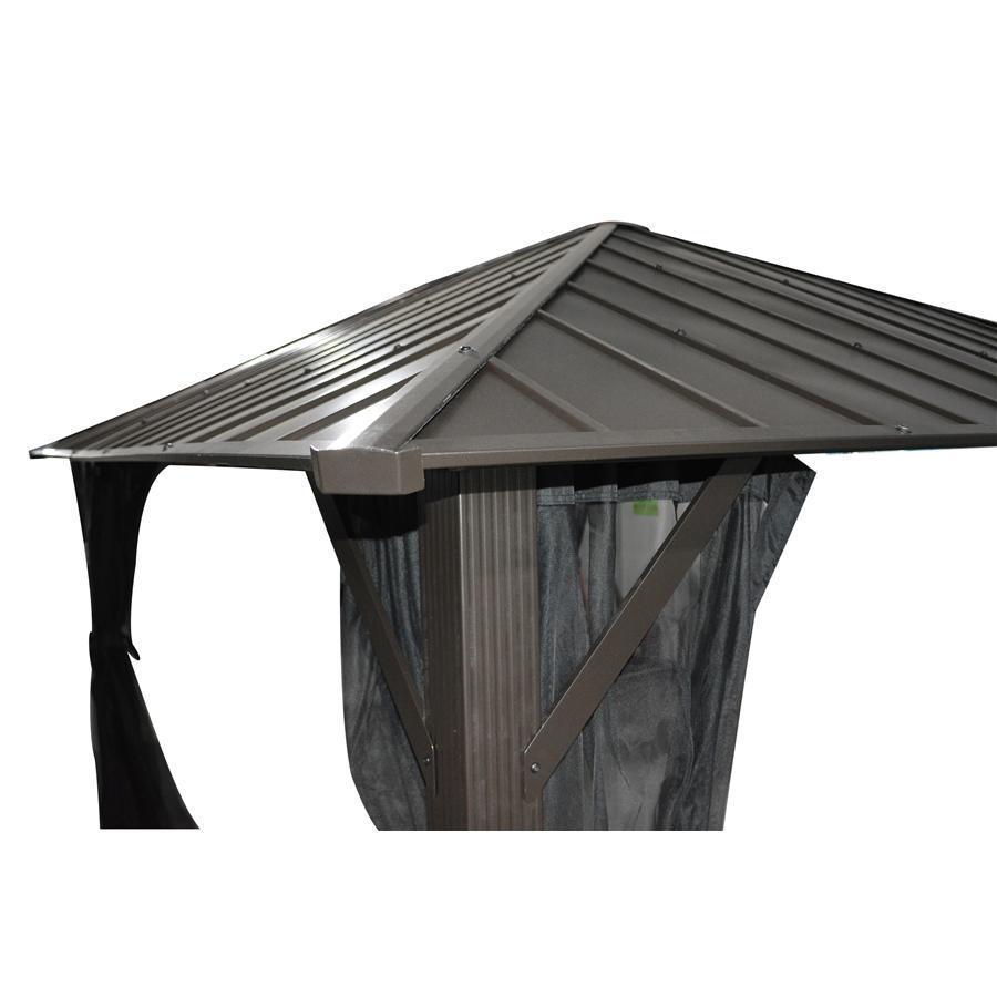 F. Corriveau International Gazebo Seoul 10'x10' avec toit en Acier Galvanisé - Simple Boutique