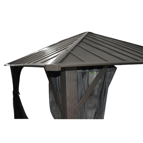 F. Corriveau International Gazebo Seoul 10'x10' avec toit en Acier Galvanisé