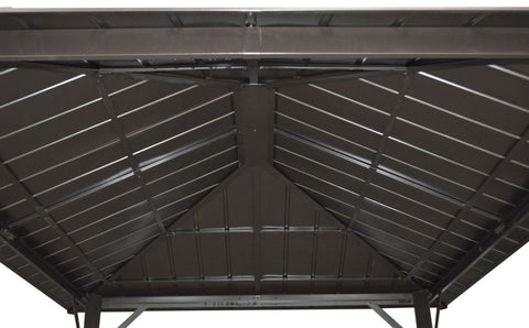 F. Corriveau International Gazebo Seoul 10'x12' avec toit en Acier Galvanisé