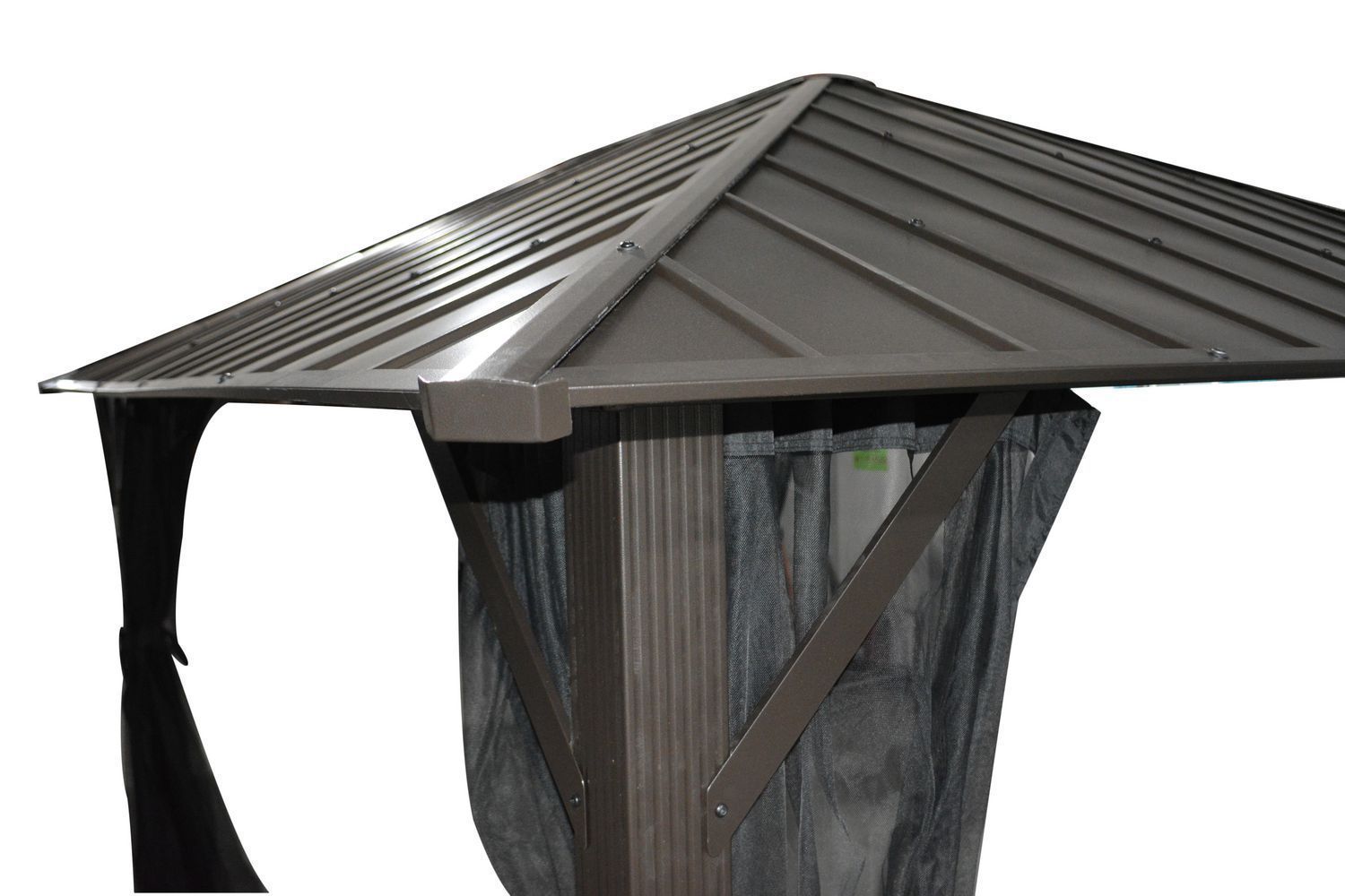 F. Corriveau International Gazebo Seoul 10'x12' avec toit en Acier Galvanisé - Simple Boutique