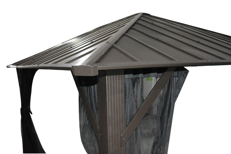 F. Corriveau International Gazebo Seoul 10'x12' avec toit en Acier Galvanisé - Simple Boutique