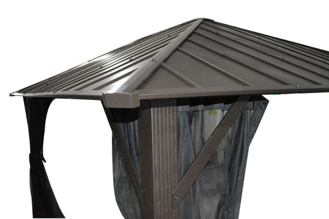 F. Corriveau International Gazebo Seoul 10'x12' avec toit en Acier Galvanisé