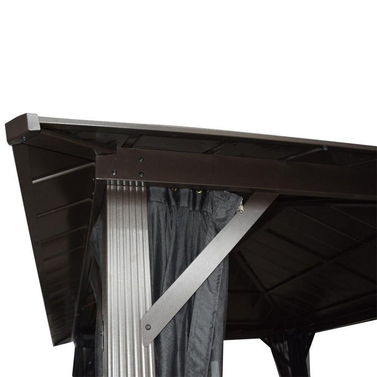 F. Corriveau International Gazebo Seoul 10'x12' avec toit en Acier Galvanisé - Simple Boutique