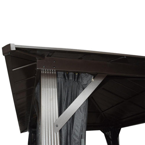F. Corriveau International Gazebo Seoul 10'x12' avec toit en Acier Galvanisé