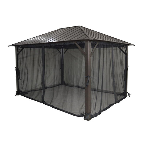 F. Corriveau International Gazebo Seoul 10'x14' avec toit en Acier Galvanisé