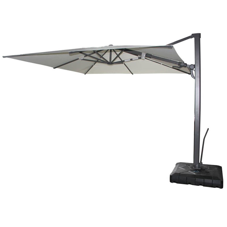 F. Corriveau International - Parasol Carré Oasis, 10' x 10', Tissu Résistant aux UV, Beige - Simple Boutique