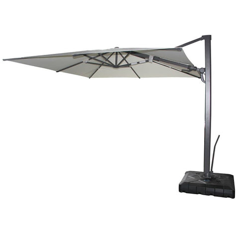 F. Corriveau International - Parasol Carré Oasis, 10' x 10', Tissu Résistant aux UV, Beige