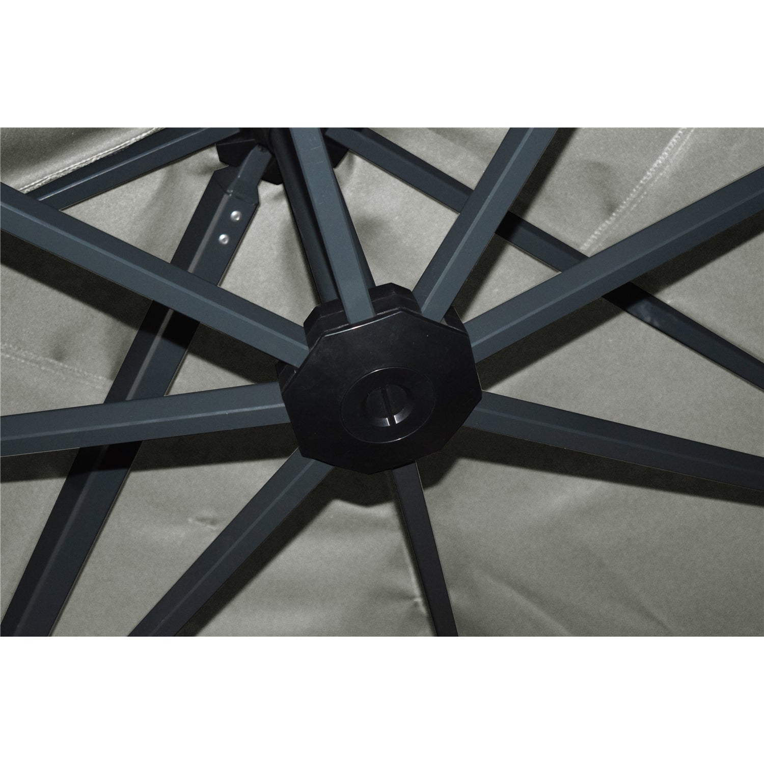 F. Corriveau International - Parasol Carré Oasis, 10' x 10', Tissu Résistant aux UV, Beige - Simple Boutique