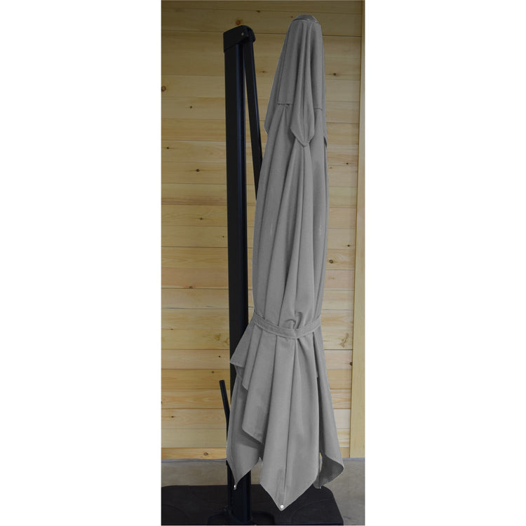 F. Corriveau International - Parasol Carré Oasis, 10' x 10', Tissu Résistant aux UV, Beige - Simple Boutique