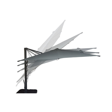 F. Corriveau International - Parasol Carré Oasis, 10' x 10', Tissu Résistant aux UV, Gris Taupe