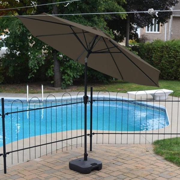 F. Corriveau International Parasol en toile octogonal  8,5' Choco
