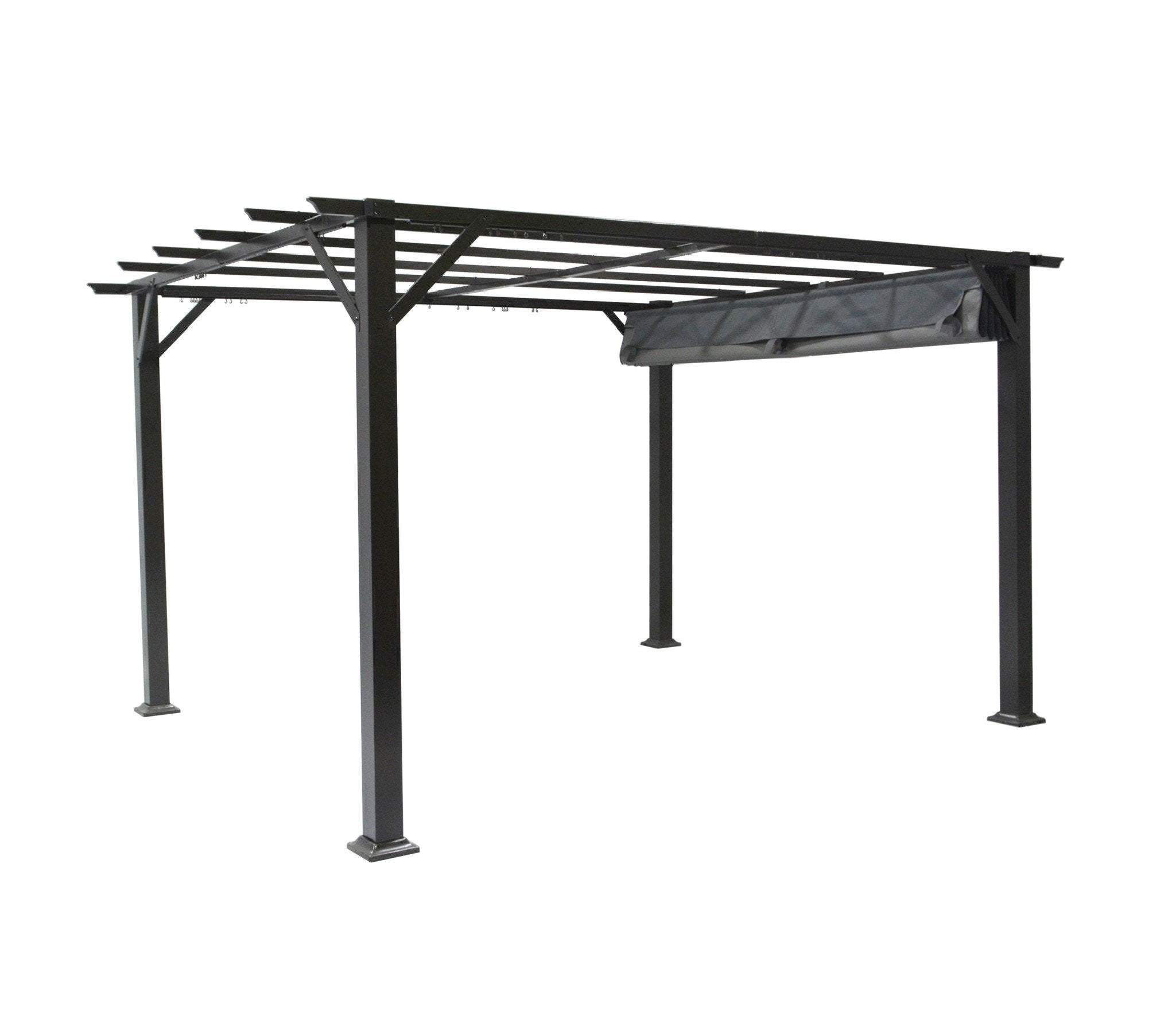 F. Corriveau International Pergola Marina 10'x12' en Aluminium avec toile rétractable - Simple Boutique