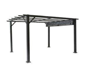F. Corriveau International Pergola Marina 10'x12' en Aluminium avec toile rétractable - Simple Boutique