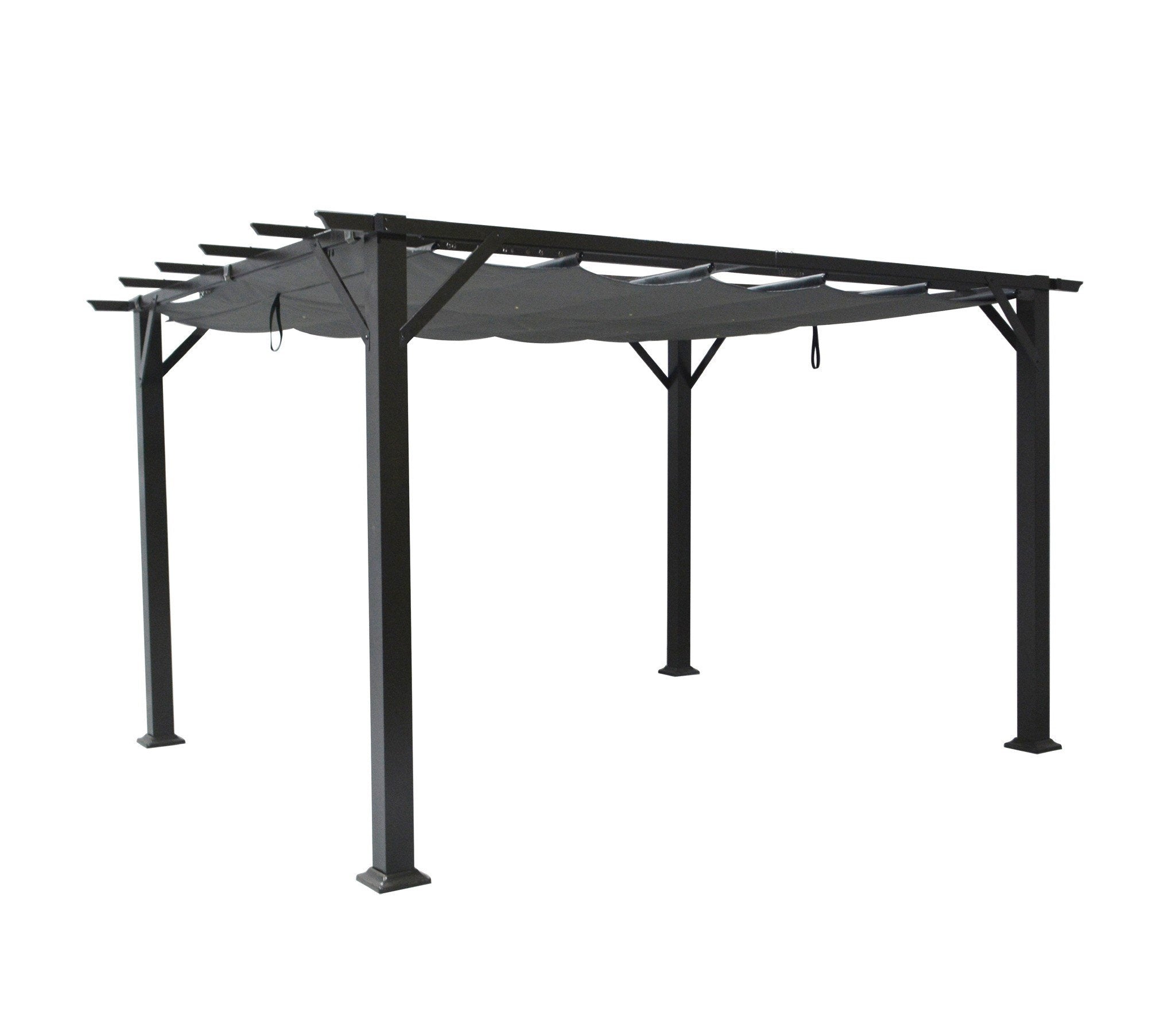 F. Corriveau International Pergola Marina 10'x12' en Aluminium avec toile rétractable - Simple Boutique
