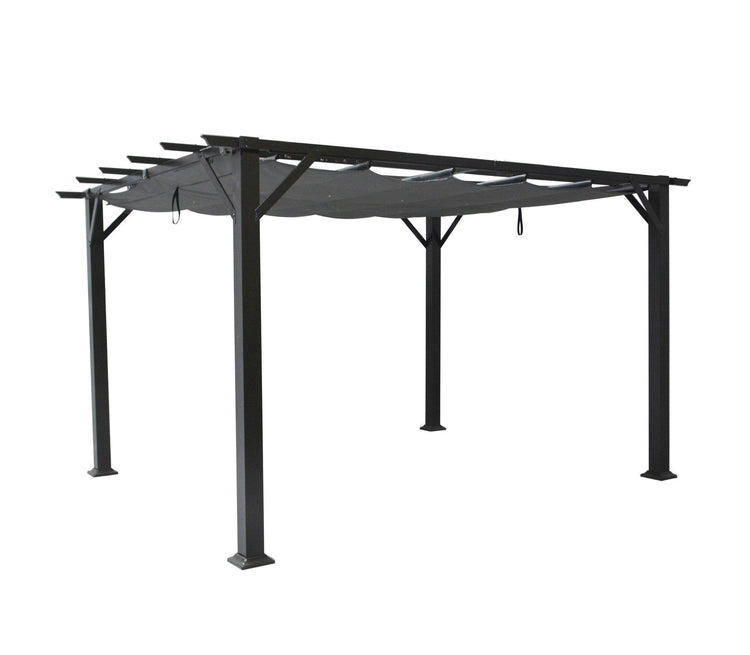 F. Corriveau International Pergola Marina 10'x12' en Aluminium avec toile rétractable - Simple Boutique