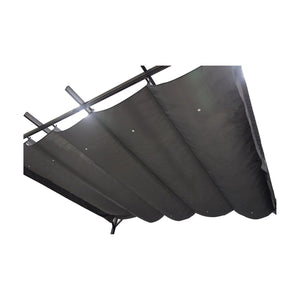 F. Corriveau International - Pergola San Luis 10'x12' avec Toit Retractable, Noir - Simple Boutique