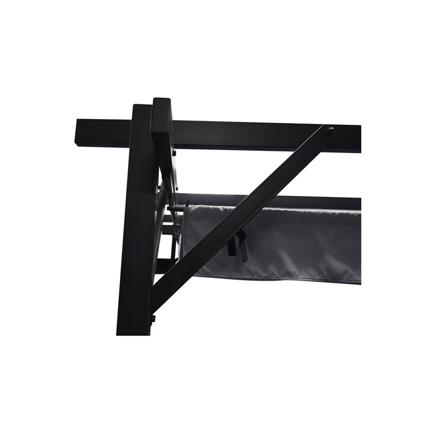 F. Corriveau International - Pergola San Luis 10'x12' avec Toit Retractable, Noir - Simple Boutique