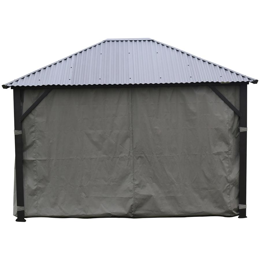F. Corriveau International - Rideau pour Gazebo 10' x 10' , Résistant à l'eau , Charbon - Simple Boutique