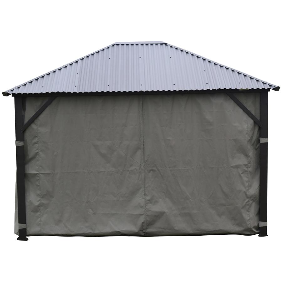 F. Corriveau International - Rideau pour Gazebo 10' x 12' , Résistant à l'eau, Charbon - Simple Boutique