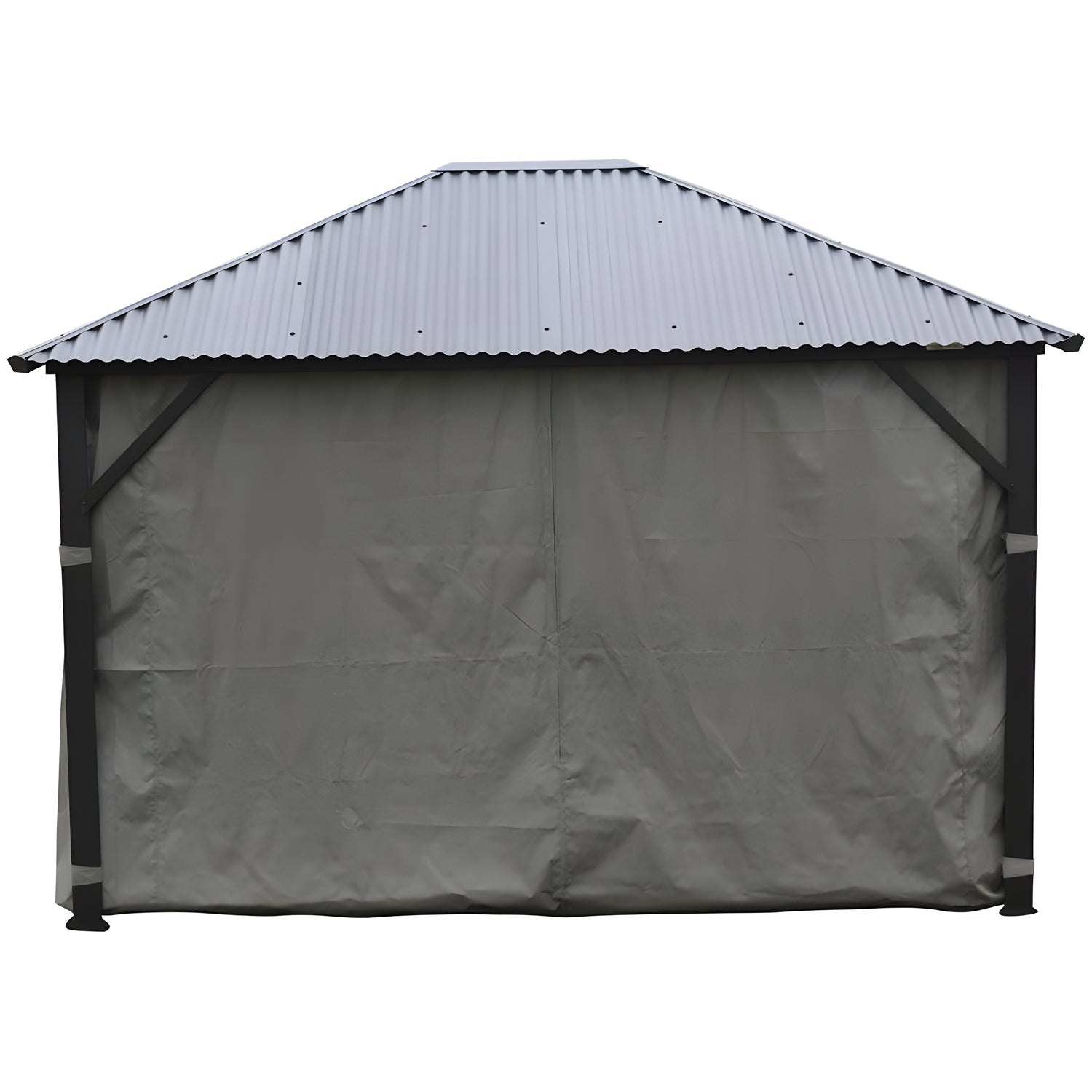 F. Corriveau International - Rideau pour Gazebo 10' x 12' , Résistant à l'eau, Gris Foncé - Simple Boutique