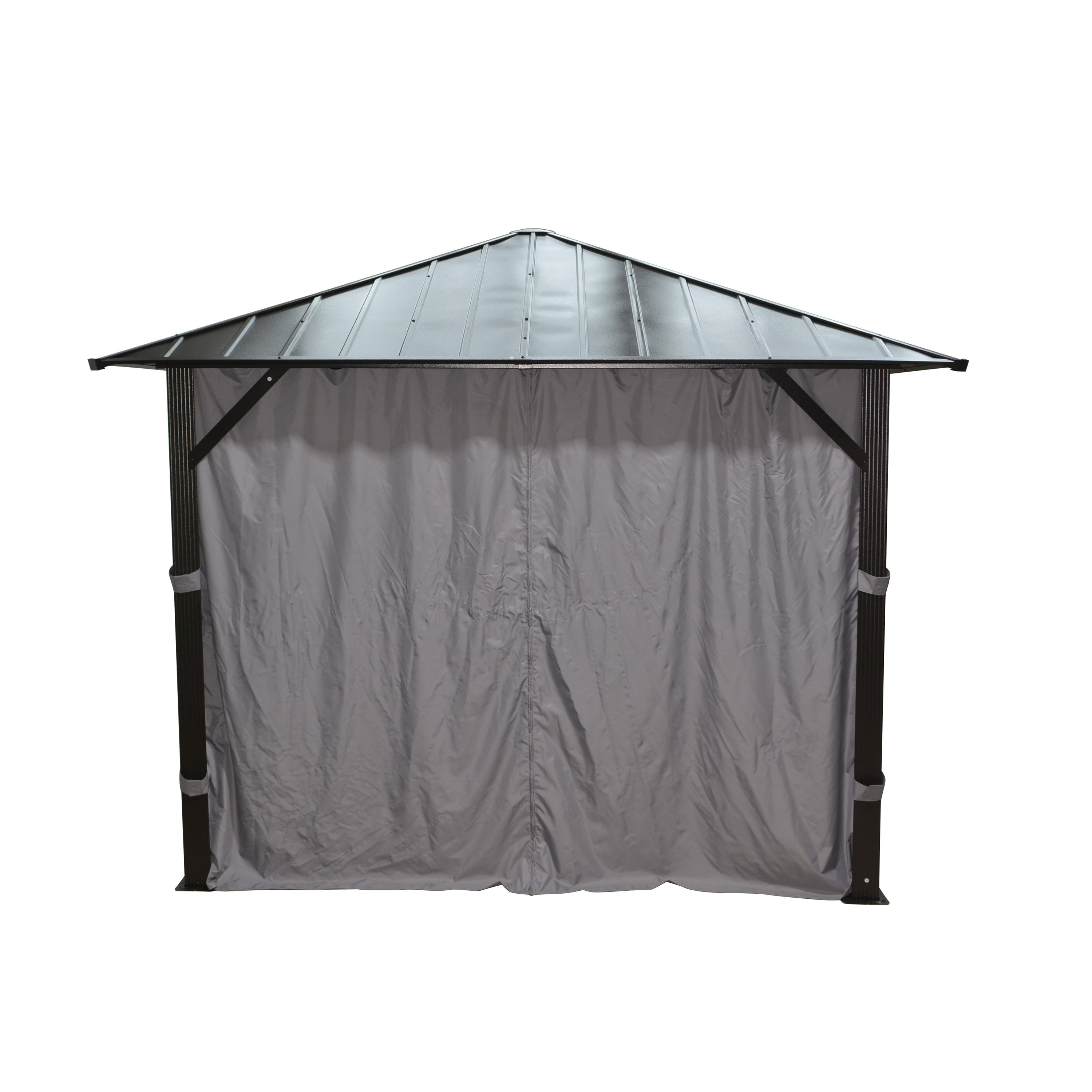 F. Corriveau International - Rideau pour Gazebo 10' x 14' , Résistant à l'eau, Gris - Simple Boutique