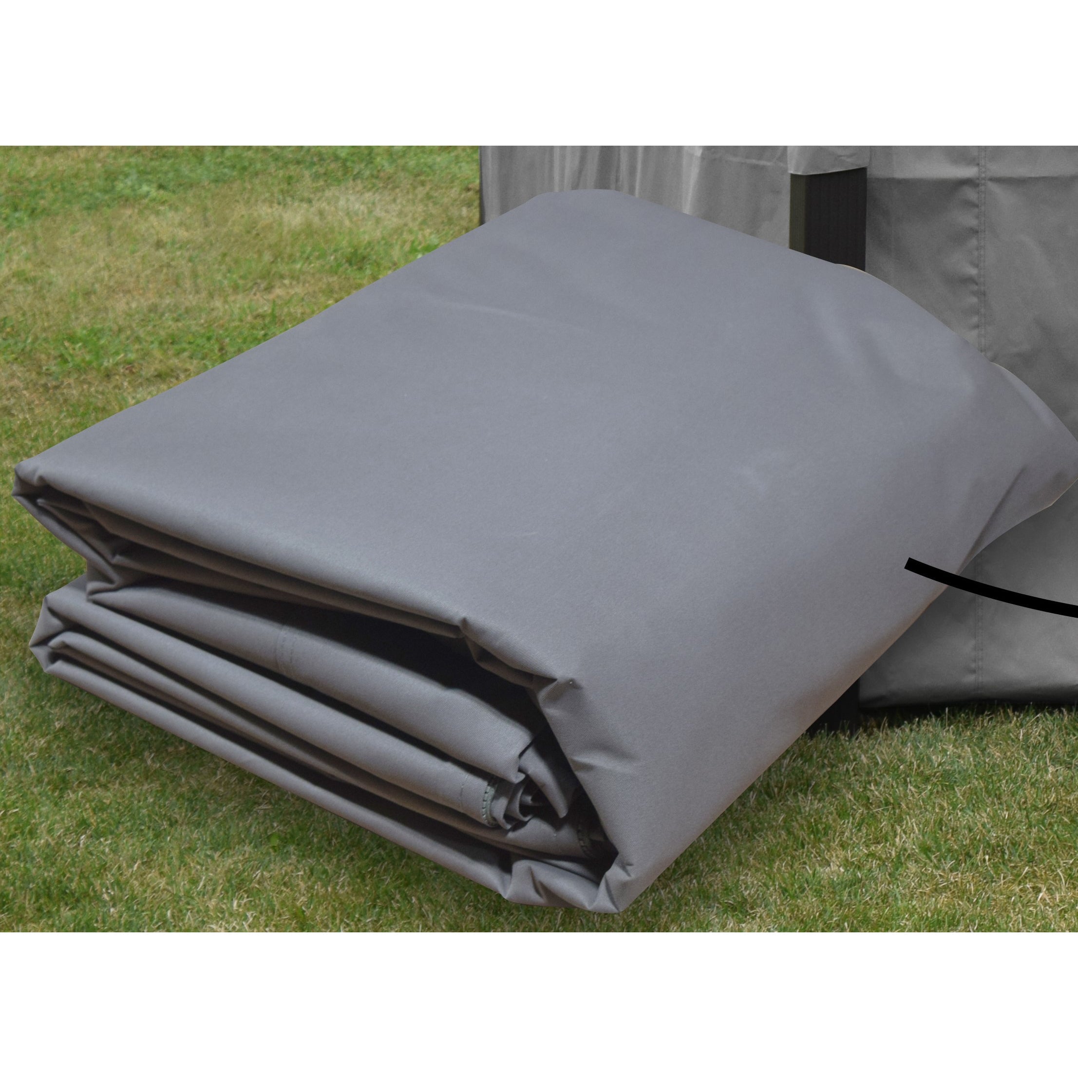 F. Corriveau International - Rideau pour Gazebo 10'x10', Résistant à l'eau, Gris - Simple Boutique