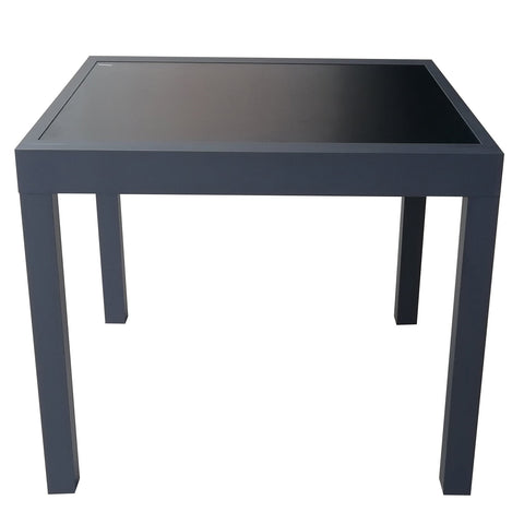 F. Corriveau International Table Extension 35''x70'' avec Plateau en Verre, Noir
