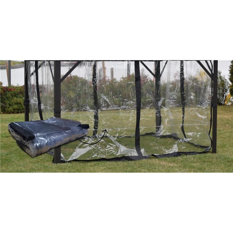 F.Corriveau International - Rideau Clair / Mica pour Gazebo 10' x 10', Transparent - Simple Boutique