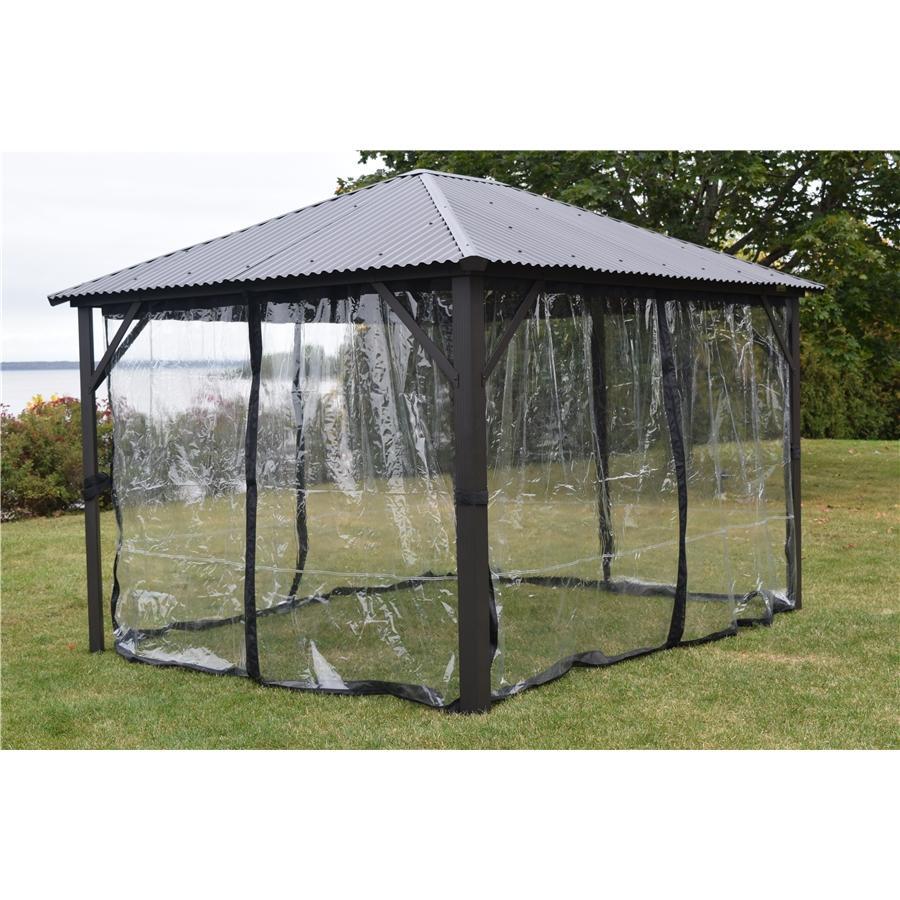 F.Corriveau International - Rideau Clair / Mica pour Gazebo 10' x 10', Transparent - Simple Boutique