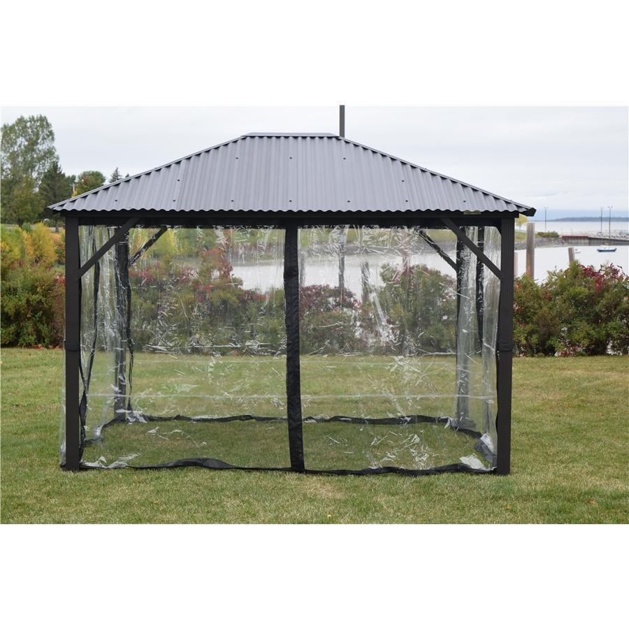 F.Corriveau International - Rideau Clair / Mica pour Gazebo 10' x 10', Transparent - Simple Boutique