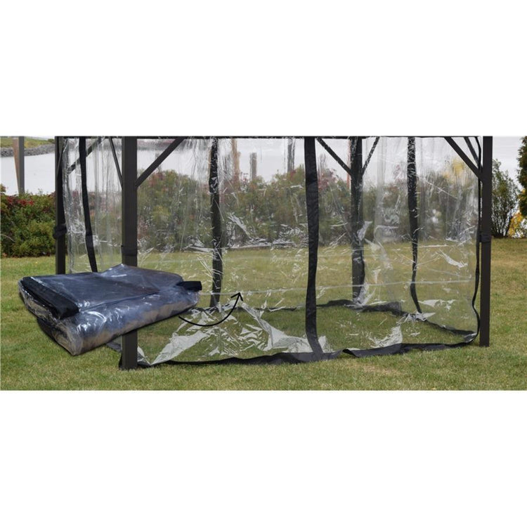 F.Corriveau International - Rideau Clair / Mica pour Gazebo 10' x 12', Transparent - Simple Boutique