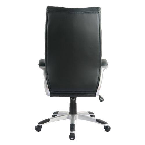 Fauteuil Moderne à Dossier Élevé en Cuir Reconstitué Noir - Simple Boutique