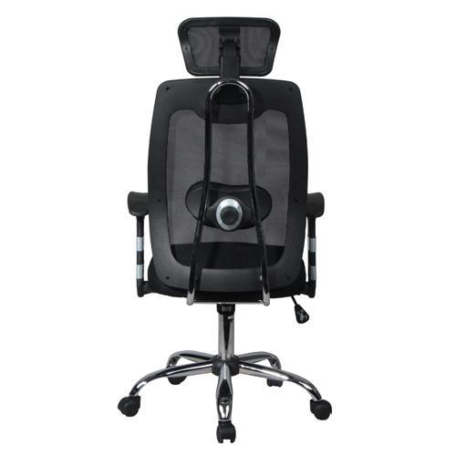 Fauteuil Professionnel en Maille à Dossier Élevé Air Grid Noir - Simple Boutique