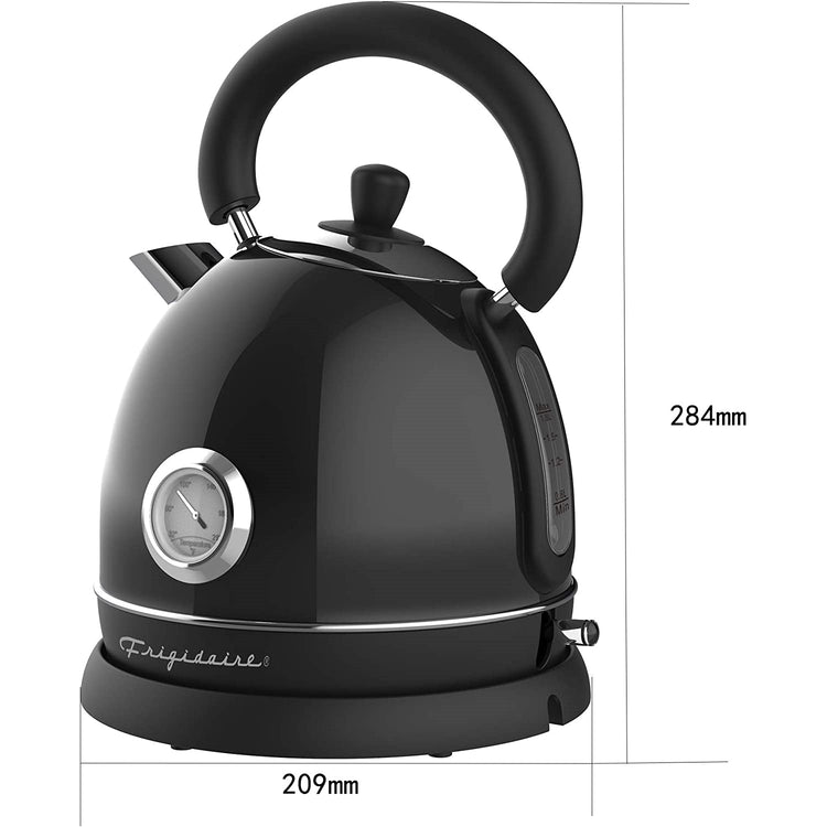 Frigidaire - Bouillioire Électrique en Acier Inoxydable, Capacité de 1.8 Litre, Style Rétro, Noir - Simple Boutique