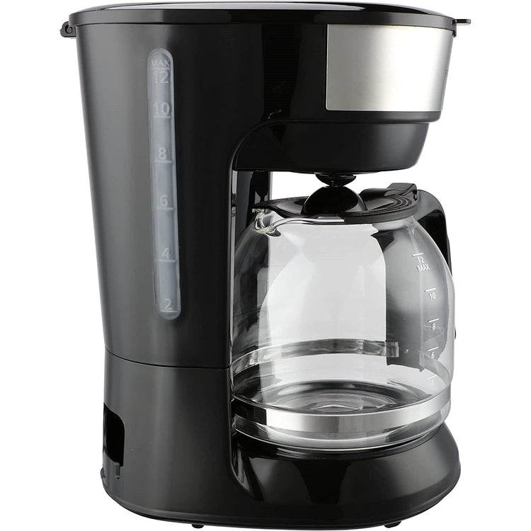 Frigidaire - Cafetière avec une Capacité de 12 Tasses, Fonction Anti-Goutte, Noir - Simple Boutique