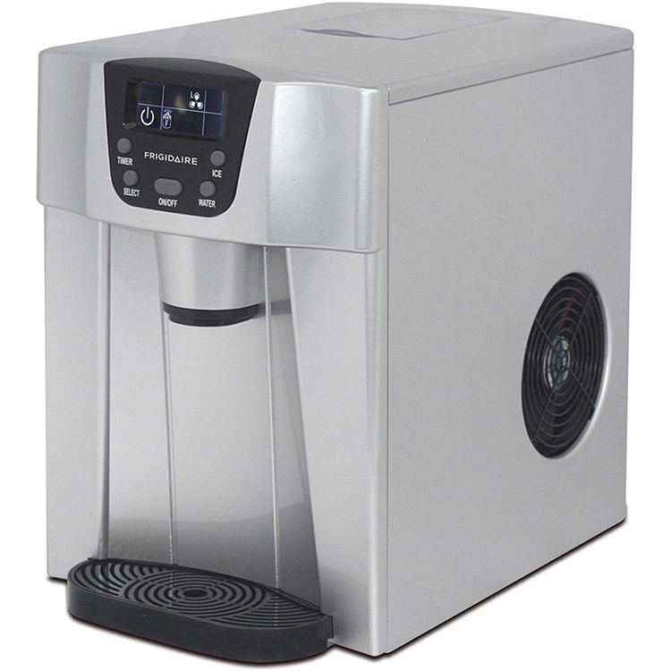 Frigidaire - Distributeur d'eau et Machine à Galçons Compacte, Réservoir de 2 Litres, Argenté - Simple Boutique