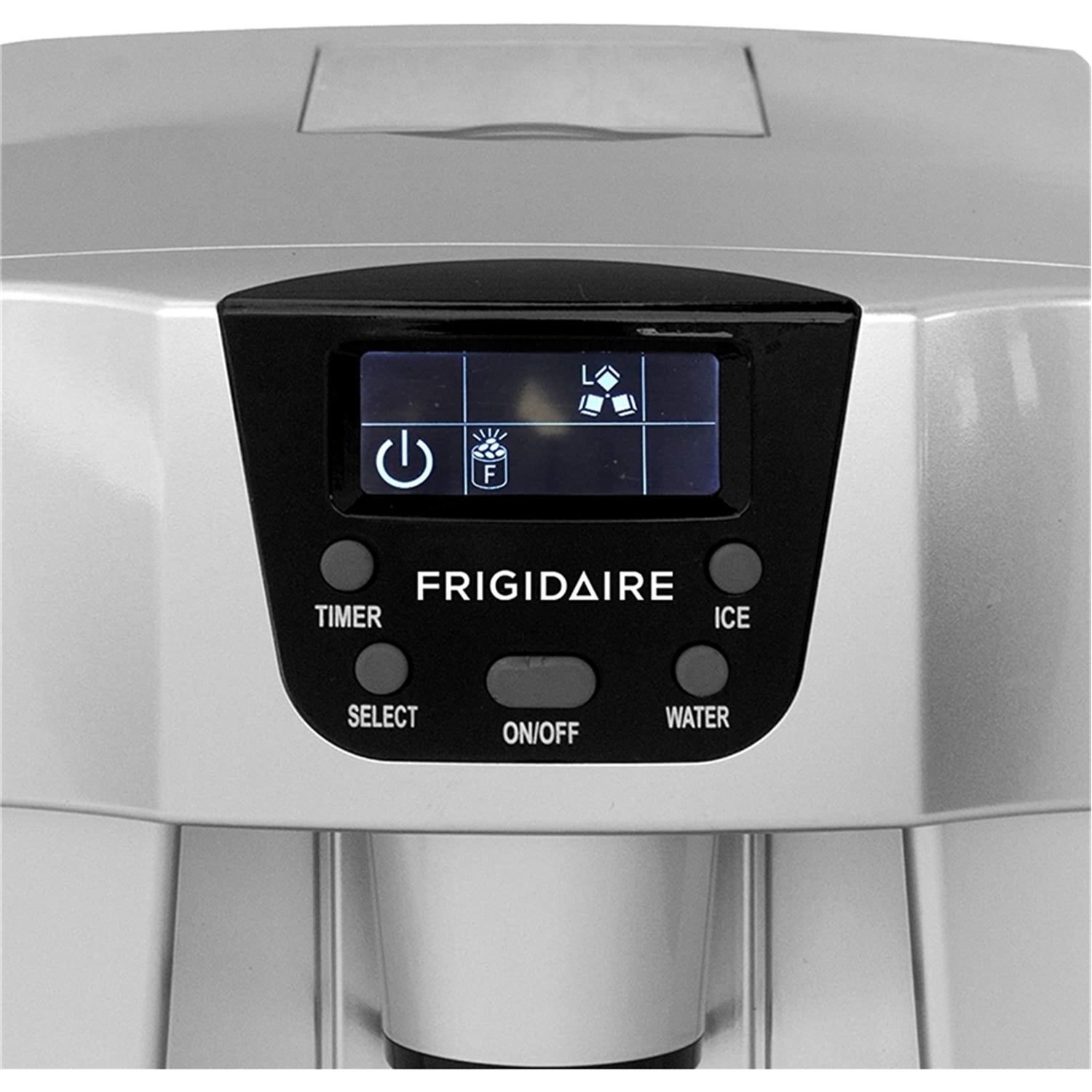 Frigidaire - Distributeur d'eau et Machine à Galçons Compacte, Réservoir de 2 Litres, Argenté - Simple Boutique