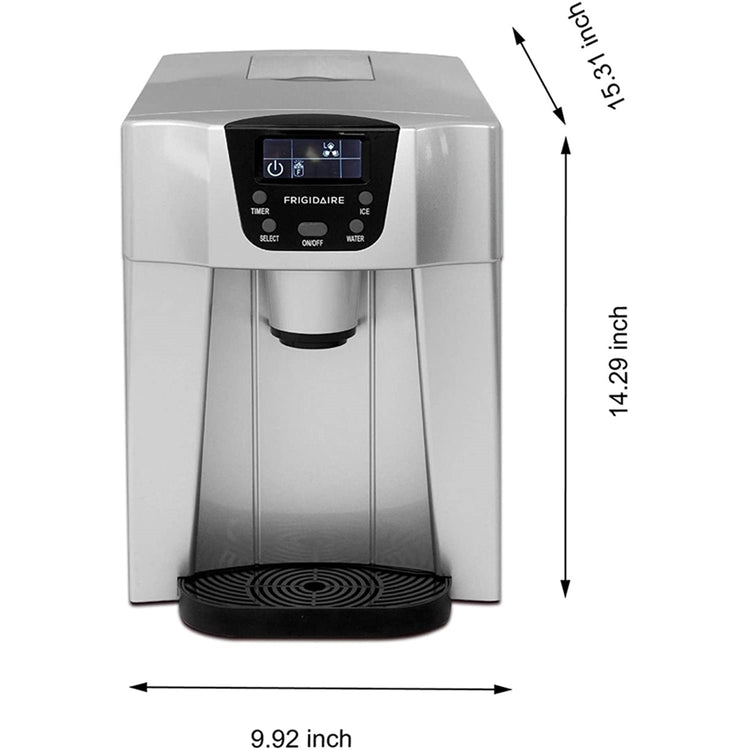 Frigidaire - Distributeur d'eau et Machine à Galçons Compacte, Réservoir de 2 Litres, Argenté - Simple Boutique
